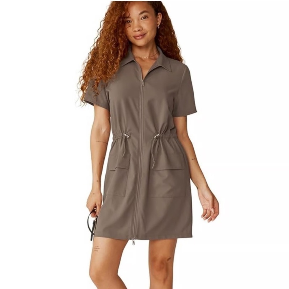 Beyond Yoga City Chic Front-Zip Mini Dress, Size XS, Excellent Condition